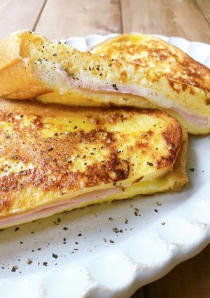 簡単絶品♪フレンチトースト／ハムチーズ-レシピのメイン写真