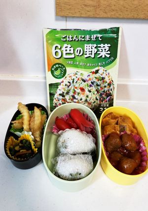 小学1年生学童弁当2023.8.16-レシピのメイン写真