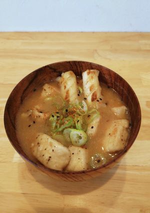 白ねぎとまぐろ！ねぎまのかんたん味噌汁-レシピのメイン写真