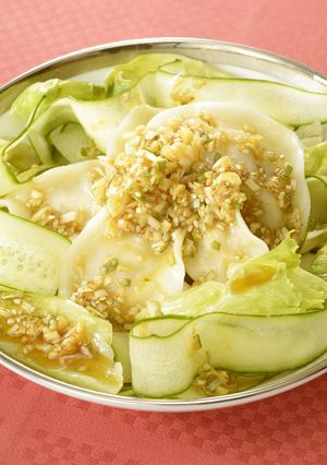 水餃子とレタスの香味だれ-レシピのメイン写真