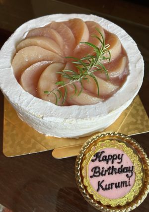 ピーチコンポートケーキ-レシピのメイン写真