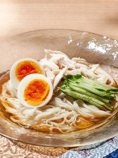 きゅうりと蒸し鶏のそうめん-レシピのメイン写真