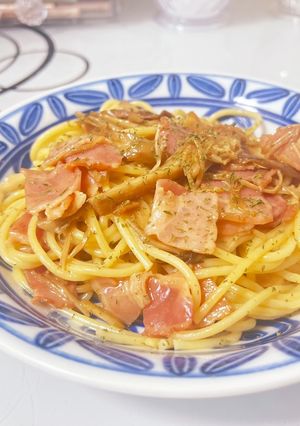 ベーコンときのこの和風パスタ-レシピのメイン写真