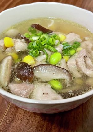 鶏肉の具沢山"姜葱醤"スープ-レシピのメイン写真