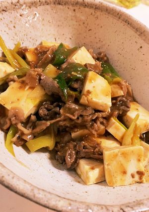 麻婆の素で☆牛肉とネギの具沢山麻婆豆腐-レシピのメイン写真