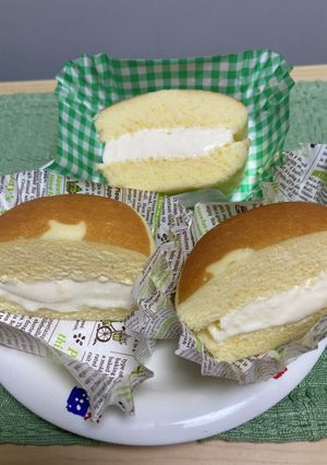 チーズ蒸しケーキのバニラアイスサンド-レシピのメイン写真