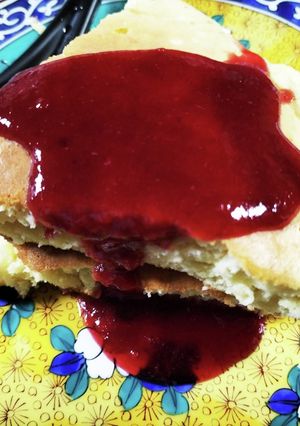 すももジヤムホットケーキ！厨房ばあばぁ！-レシピのメイン写真