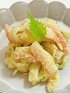 スイカの皮で漬物サラダ-レシピのメイン写真
