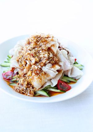 定番の味で【豚しゃぶバンバンジー】-レシピのメイン写真