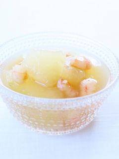 よーく冷やして【冬瓜とエビの葛煮】-レシピのメイン写真
