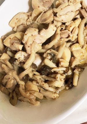鶏もも肉としめじのマスタード炒め-レシピのメイン写真