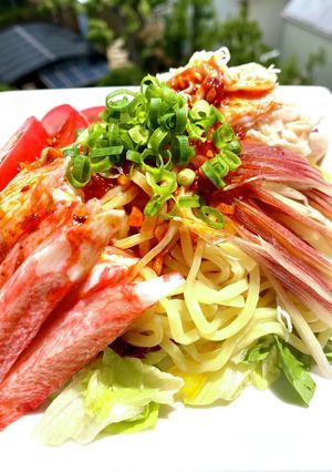 よだれ鶏風冷やし中華！-レシピのメイン写真
