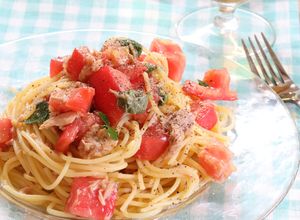 トマトと大葉の冷製ツナパスタ-レシピのメイン写真