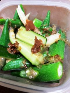 オクラきゅうり梅和え-レシピのメイン写真