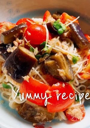 夏野菜×シーチキンでそうめんアレンジ-レシピのメイン写真