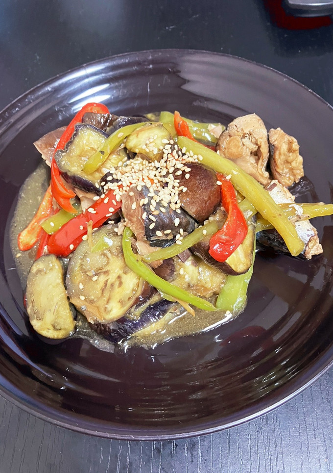 ナスとピーマンの鯖オイスターソース炒め-レシピのメイン写真