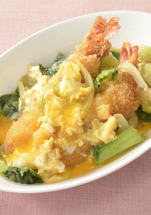 エビフライの卵とじ-レシピのメイン写真