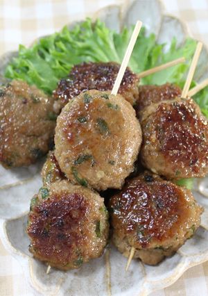 麺つゆで味付け簡単♪オクラと大葉のつくね-レシピのメイン写真