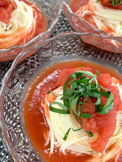 超冷(ちょうひや)完熟トマトそうめん-レシピのメイン写真