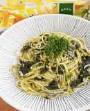 簡単！大葉としらすの出汁パスタ