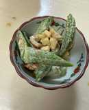 オクラとチクワの醤油マヨ和え
