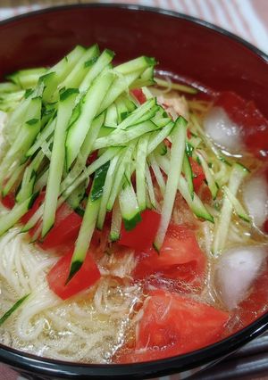 ☆ツナとトマトのぶっかけそうめん☆-レシピのメイン写真
