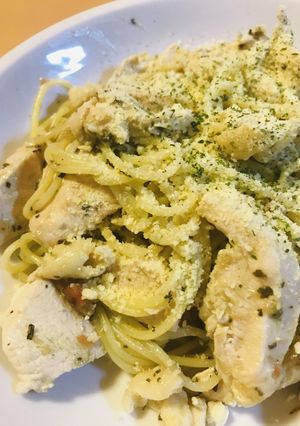 １panパスタ★ジェノベーゼ風梅肉パスタ-レシピのメイン写真