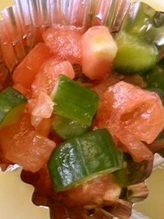 【保育園給食】トマトと胡瓜のピクルス風-レシピのメイン写真
