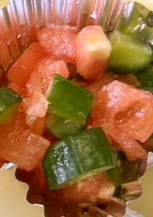 【保育園給食】トマトと胡瓜のピクルス風-レシピのメイン写真