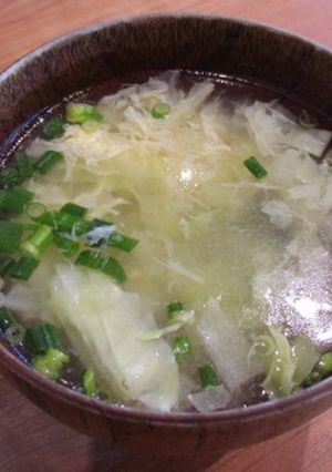 キャベツと玉子の中華スープ-レシピのメイン写真
