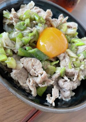 豚肉と白ネギオクラのミジン塩だれ丼-レシピのメイン写真