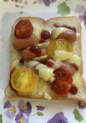 オガタ家ランチ　ピザパン-レシピのメイン写真