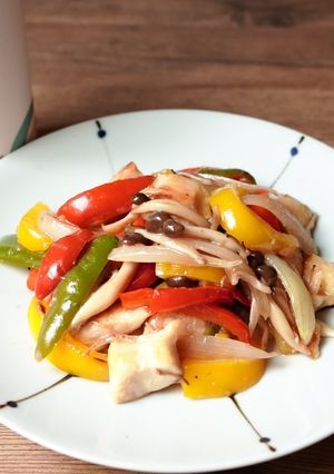 鶏むね肉とパプリカの彩り甘酢炒め-レシピのメイン写真
