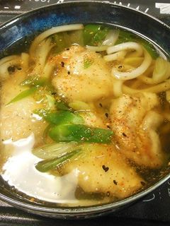鶏竜田揚げ入り饂飩-レシピのメイン写真