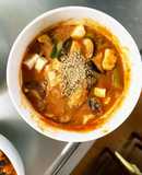 茄子椎茸簡単きな粉梅トマト味八宝菜風