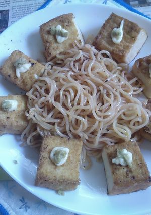 マルちゃん焼きそば・たらこ味+絹厚揚げ-レシピのメイン写真