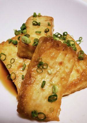 厚揚げ出汁豆腐♪揚げずに焼くだけ♡-レシピのメイン写真