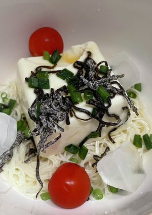 楽 そうめん 塩昆布-レシピのメイン写真