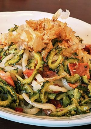 和風ゴーヤペペロンチーノ(焼きうどん)-レシピのメイン写真