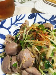 かいわれと砂肝のポン酢和え-レシピのメイン写真