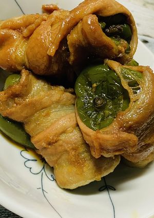 ピーマン丸ごと肉巻き煮　＃ピーマン料理-レシピのメイン写真
