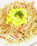 ランチにもやしと玉子のあんかけそうめん