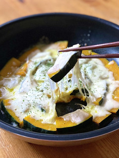 取り合いになる! 南瓜のネギチーズ焼き-レシピのメイン写真