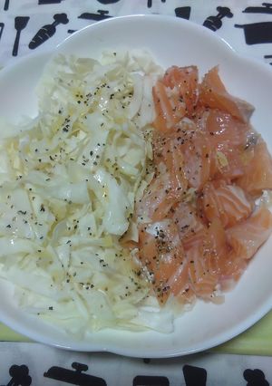 アトランティックサーモン切落し+キャベツ-レシピのメイン写真