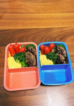 8/17 弁当 ハンバーグ-レシピのメイン写真