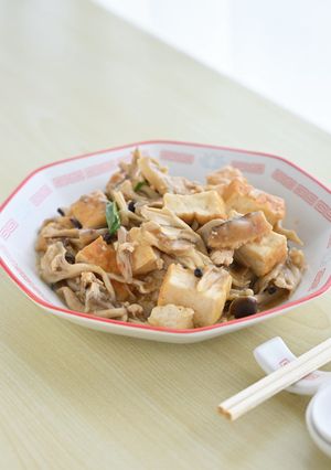 骨粗しょう症予防にきのこの麻婆厚揚げ-レシピのメイン写真