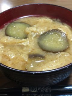なすと油揚げの味噌汁-レシピのメイン写真