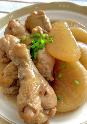 大根と手羽元のうま煮♪-レシピのメイン写真