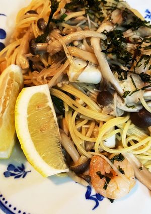 レシピ1低温ニンニクオイル使用のパスタ-レシピのメイン写真