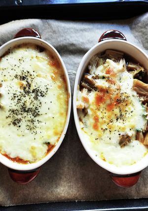簡単えのきと豆苗のモッツァレラグリル焼き-レシピのメイン写真